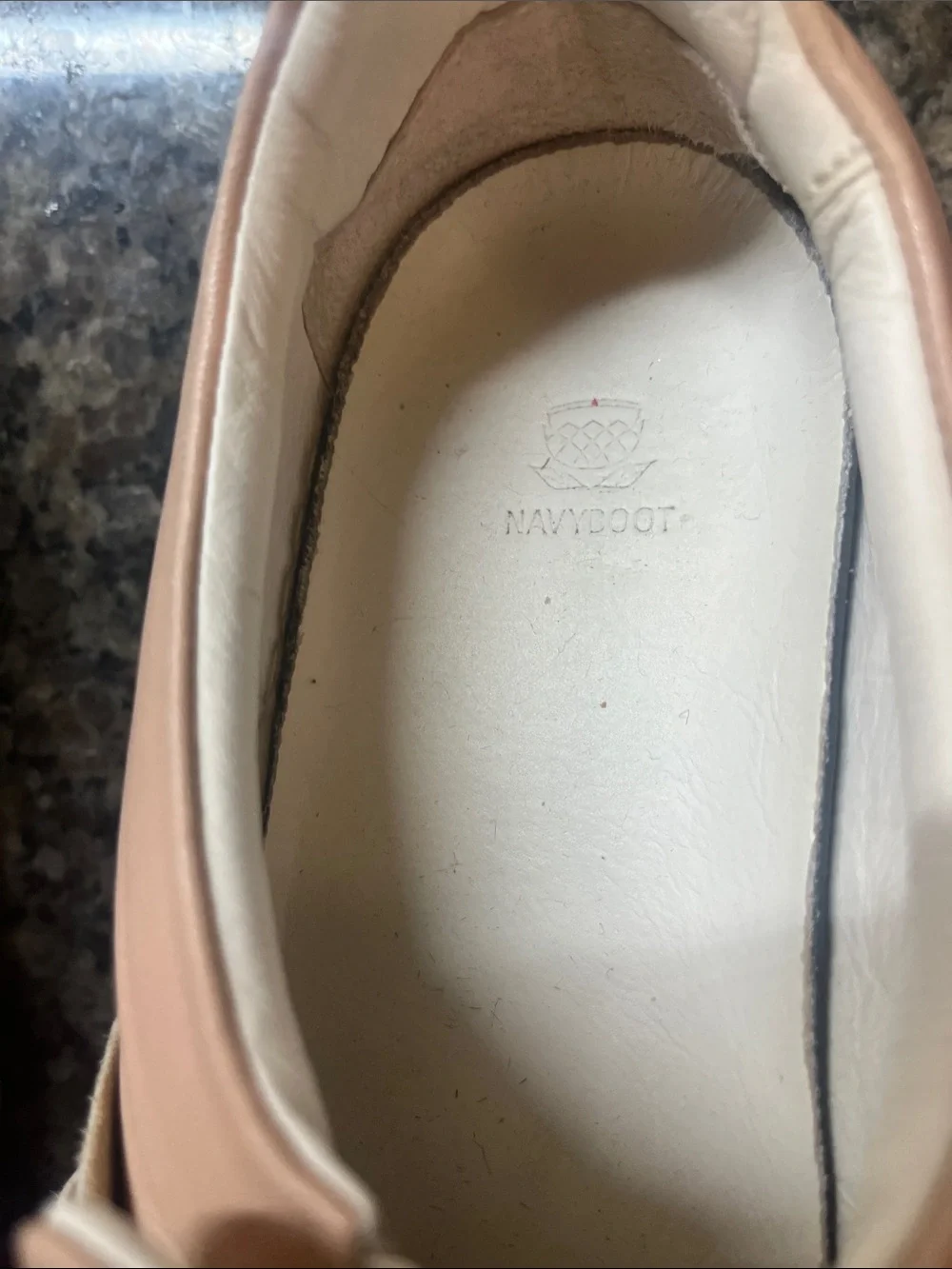 Navy boot slip-On Leather Knot Sneakers - Blush Pink 8